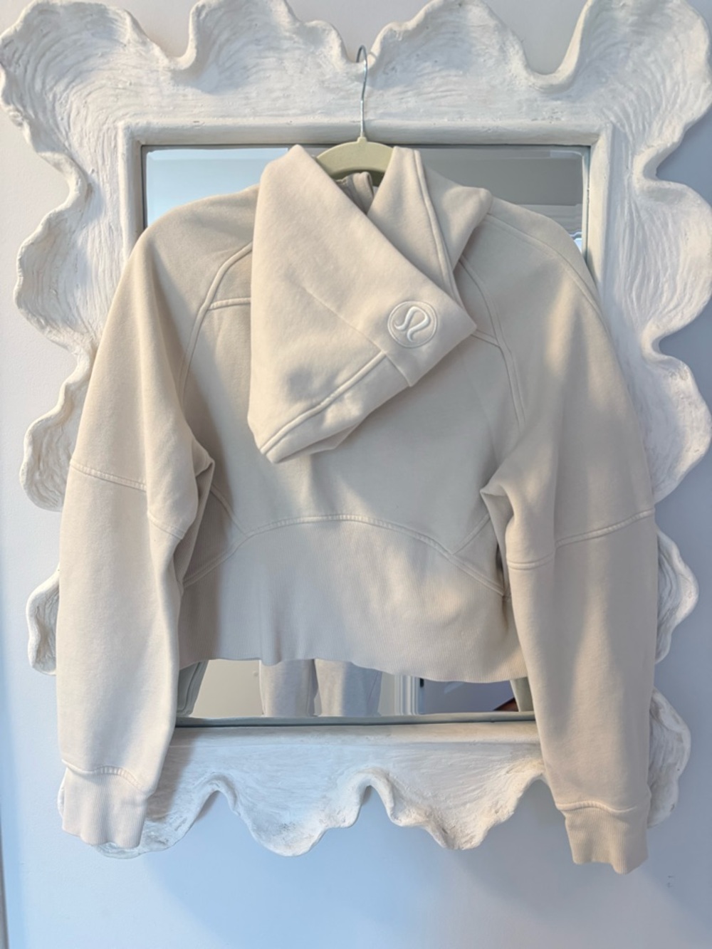 Lululemon Scuba Oversized Half Zip Hoodie Cream Neutral Oversized